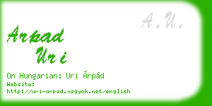 arpad uri business card